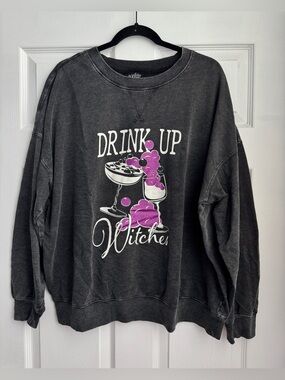 Feeling Festive Drink Up Witches Sweatshirt, Size XL